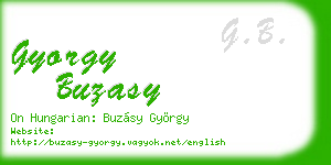 gyorgy buzasy business card