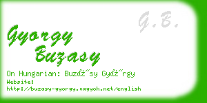 gyorgy buzasy business card